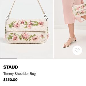 Staud Timmy Magnolia Beaded Bag